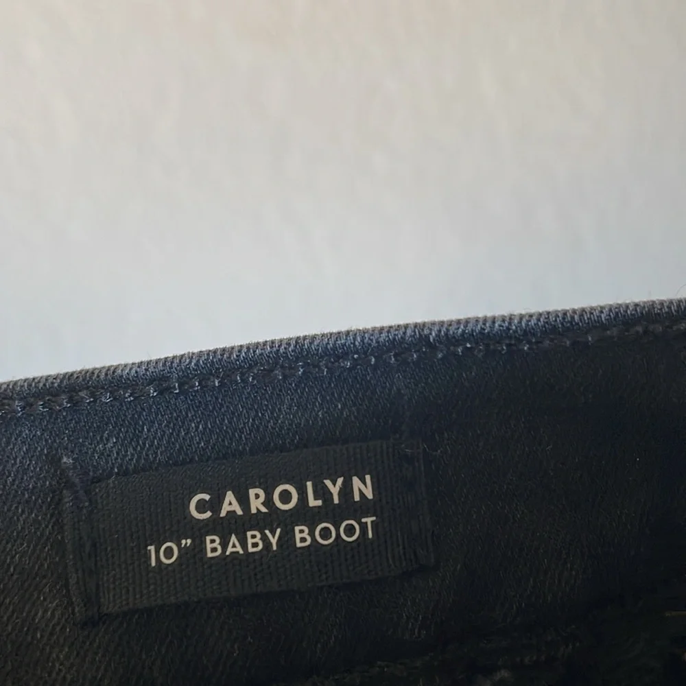 Veronica Beard Carolyn 10” Baby Boot Cropped Jeans Frayed Smokey Grey Pink Boho